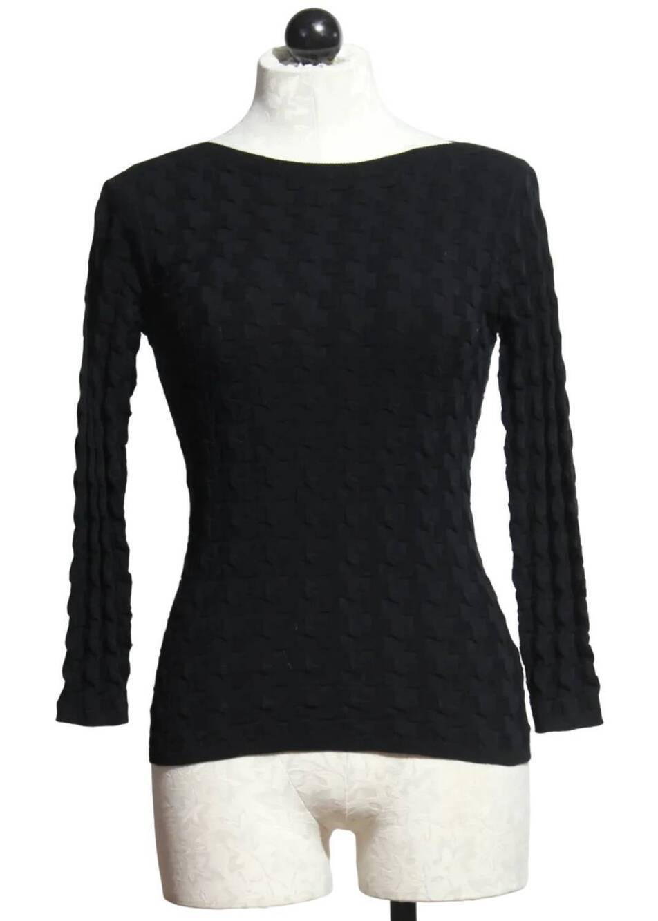 NEW MARGARET O'LEARY women's boatneck 3d tee in black